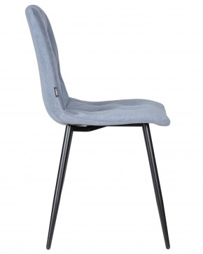 Стул обеденный DOBRIN CHILLY ROMBO, Серо-голубой Simple 26, основание черное в Покачах - pokachi.ok-mebel.com | фото 3