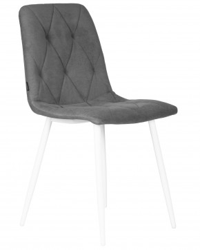 Стул обеденный DOBRIN CHILLY ROMBO, Серый Simple 33, основание белый в Покачах - pokachi.ok-mebel.com | фото 2
