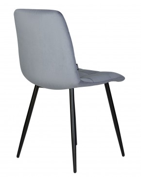 Стул обеденный DOBRIN CHILLY, Серо-голубой Holland 14, основание черное в Покачах - pokachi.ok-mebel.com | фото 4