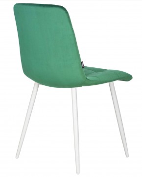 Стул обеденный DOBRIN CHILLY, Темно-зеленый Holland 30, основание белое в Покачах - pokachi.ok-mebel.com | фото 4