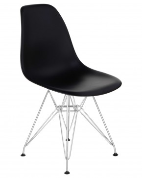 Стул обеденный DOBRIN DSR, ножки хром, цвет чёрный (B-03) в Покачах - pokachi.ok-mebel.com | фото 2