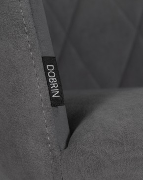 Стул обеденный DOBRIN ROBY, ЭМАЛЬ ЧЕРНЫЙ МУАР велюр Catania Silver в Покачах - pokachi.ok-mebel.com | фото 9