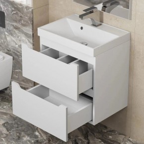 Тумба под раковину Uperwood Tanos 50 см, подвесная, белая матовая в Покачах - pokachi.ok-mebel.com | фото 3