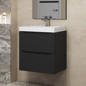 Тумба под раковину Uperwood Tanos 50 см, подвесная, черная матовая в Покачах - pokachi.ok-mebel.com | фото
