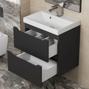Тумба под раковину Uperwood Tanos 50 см, подвесная, черная матовая в Покачах - pokachi.ok-mebel.com | фото 2