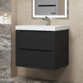 Тумба под раковину Uperwood Tanos 60 см, подвесная, черная матовая в Покачах - pokachi.ok-mebel.com | фото