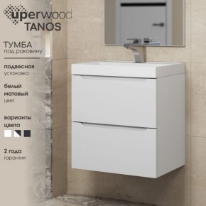 Тумба под раковину Uperwood Tanos 90 см, подвесная, белая матовая в Покачах - pokachi.ok-mebel.com | фото 6