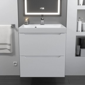 Тумба с раковиной Uperwood Tanos 50 см, подвесная, белая матовая в Покачах - pokachi.ok-mebel.com | фото 10