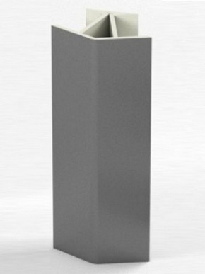 Угловое соединение для цоколя 135 гр. h100 мм (Алюминий, Белый, Черный, Сонома) в Покачах - pokachi.ok-mebel.com | фото 1