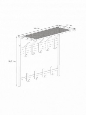 Вешалка-полка Торонто 22 в Покачах - pokachi.ok-mebel.com | фото 3