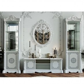Витрина 1- дверная (12.321) Грация (белый/серебро) в Покачах - pokachi.ok-mebel.com | фото 2