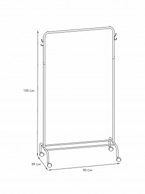 ВНП 299 М Вешалка гардеробная "Радуга 2" Медный антик в Покачах - pokachi.ok-mebel.com | фото 2