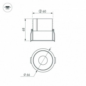 Встраиваемый светильник Arlight ATLAS 037185(1) в Покачах - pokachi.ok-mebel.com | фото 4