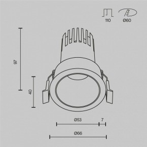 Встраиваемый светильник Maytoni Dip DL116-10W-4K-W в Покачах - pokachi.ok-mebel.com | фото 10