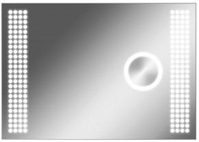 Зеркало Cosmo 100 alum (линза) с подсветкой Sansa (SCL1026Z) в Покачах - pokachi.ok-mebel.com | фото 1