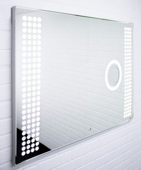 Зеркало Cosmo 100 alum (линза) с подсветкой Sansa (SCL1026Z) в Покачах - pokachi.ok-mebel.com | фото 3
