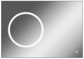 Зеркало Eclipse 100 black с подсветкой Sansa (SE1032Z) в Покачах - pokachi.ok-mebel.com | фото 1
