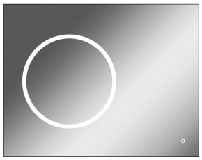 Зеркало Eclipse 90 black с подсветкой Sansa (SE1031Z) в Покачах - pokachi.ok-mebel.com | фото 1